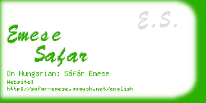 emese safar business card